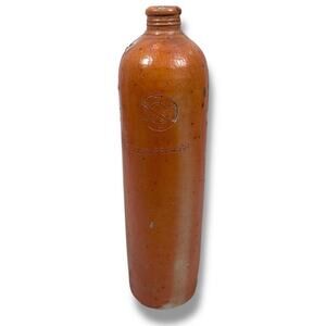 Antique Vintage Rhein:Preussen German Stoneware Mineral Water Bottle 12.5"